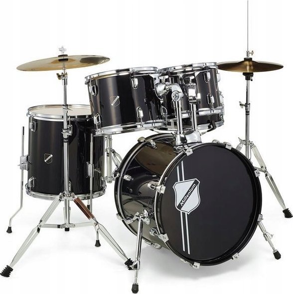 Millenium Focus 18 Drum Set Zestaw Perkusyjny Dla Początkujących Czarny