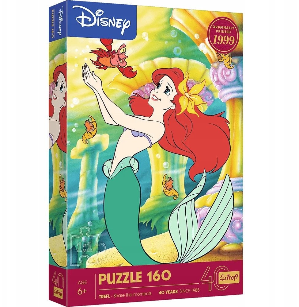 Trefl Puzzle Disney - 40-lecie Trefl - Mała Syrenka 160 elementów (40056)