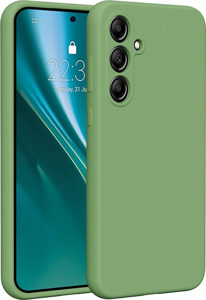 Etteri Nakładka Etteri Silicone Case do Samsung Galaxy A55 5G jasnozielona