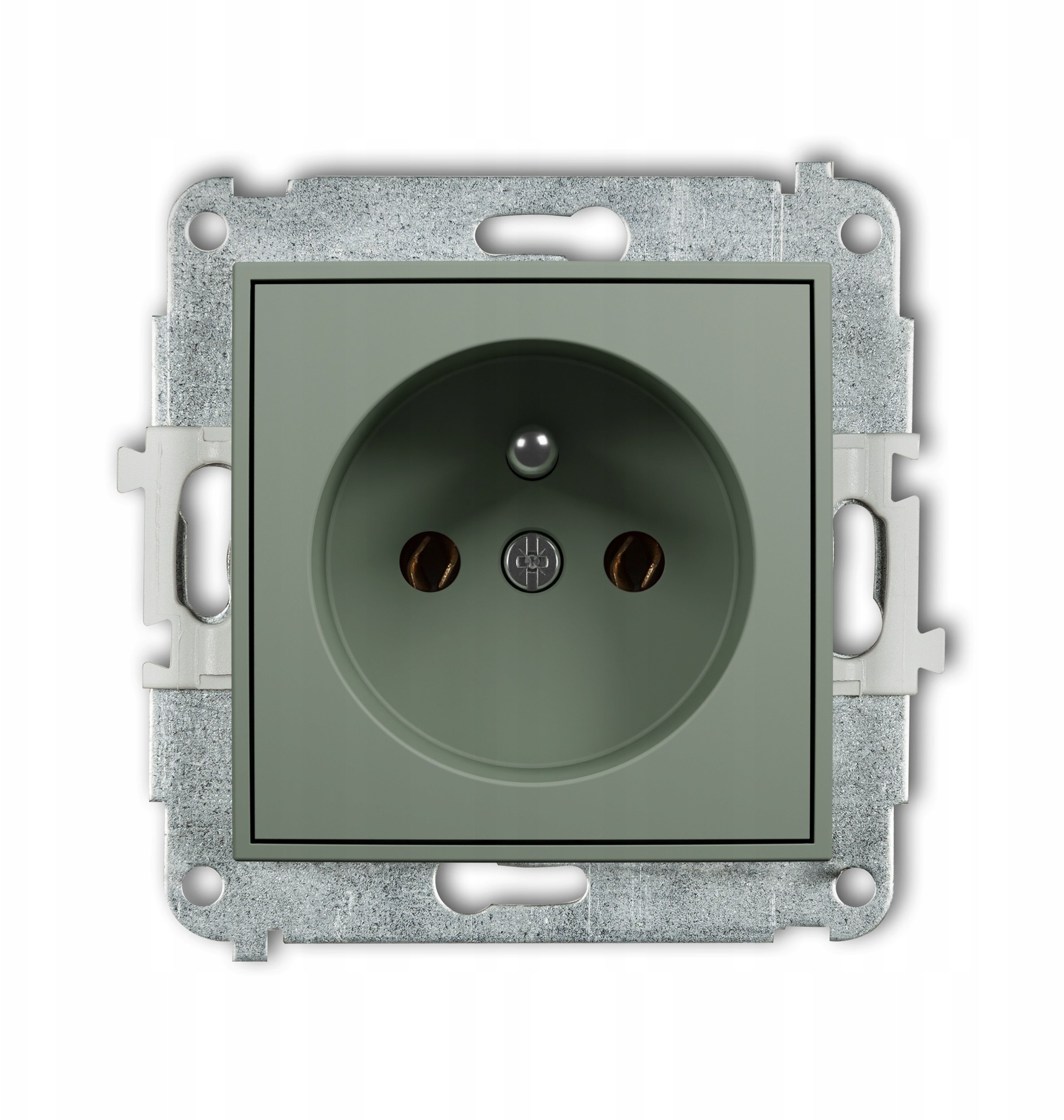 MINI Mechanizm gniazda pojedynczego z uziemieniem 2P+Z (bez przesłon torów prądowych) szałwiowy 61MGP-1z