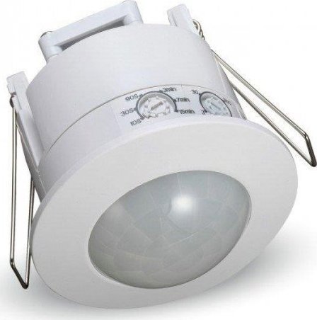 V-TAC Czujnik Ruchu Sufitowy 360st Wpuszczany Okrągły Biały V-TAC VT-8029