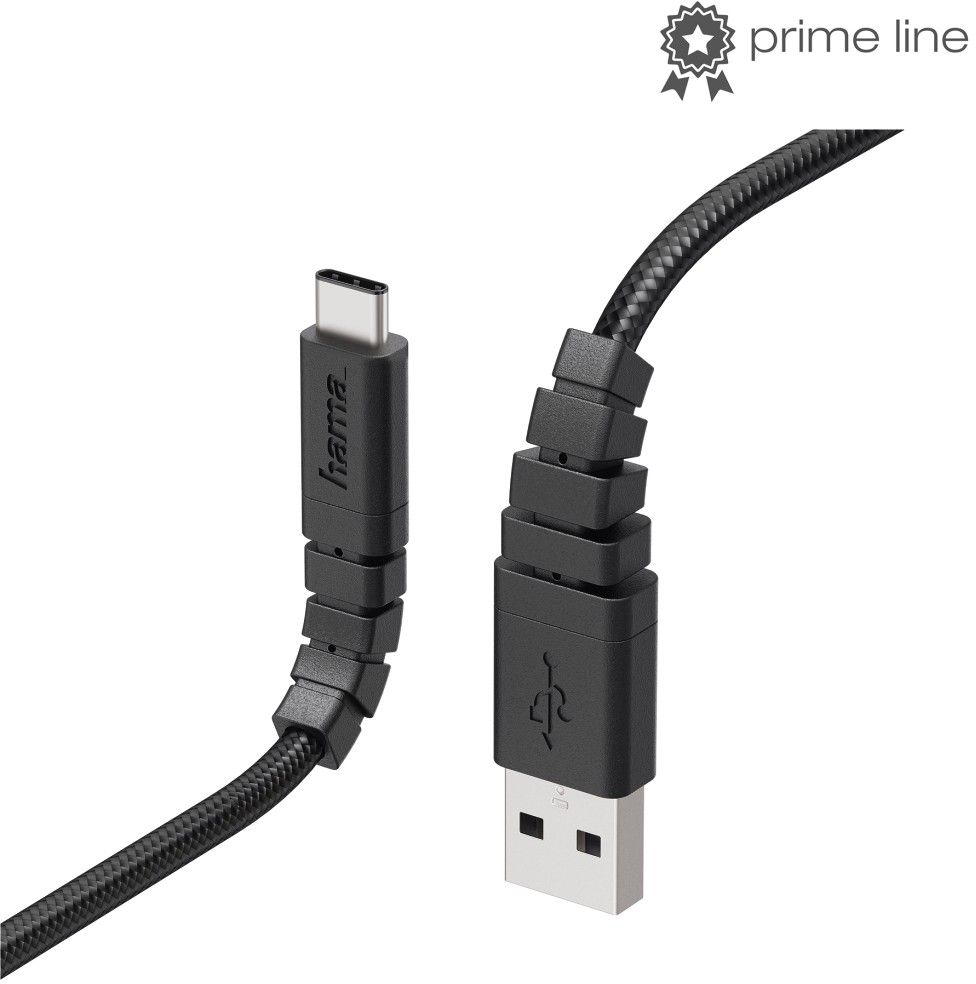 Kabel USB Hama USB-A - USB-C 1.5 m Czarny (001783070000)