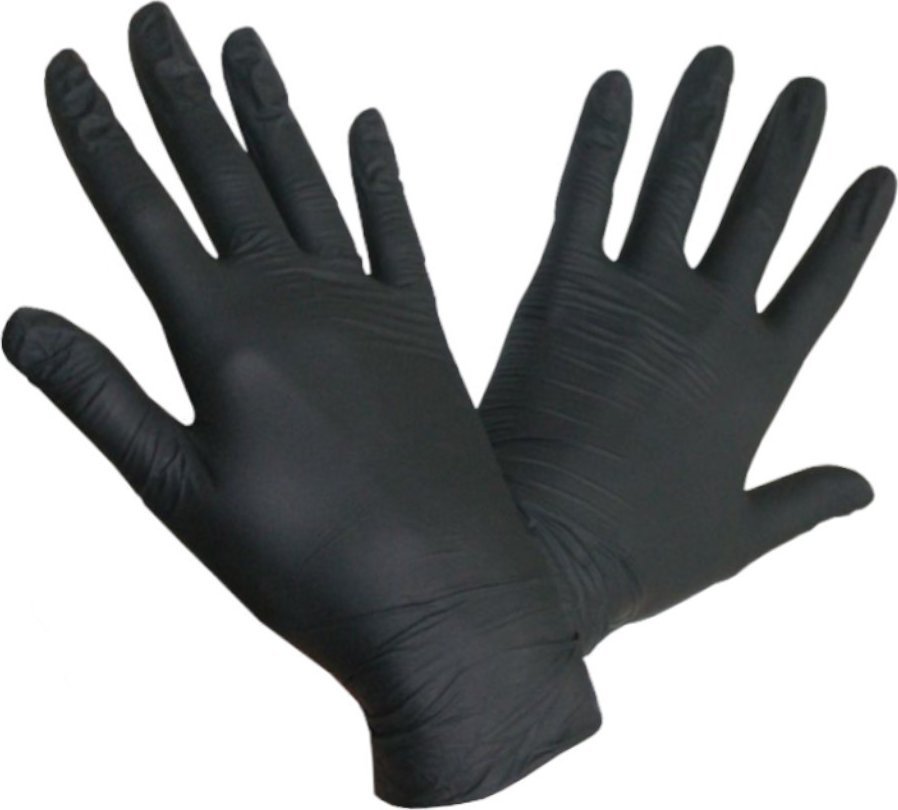 Zarys International Group Rękawice easyCARE nitrylowe, bezpudrowe 100 szt. Czarny XS
