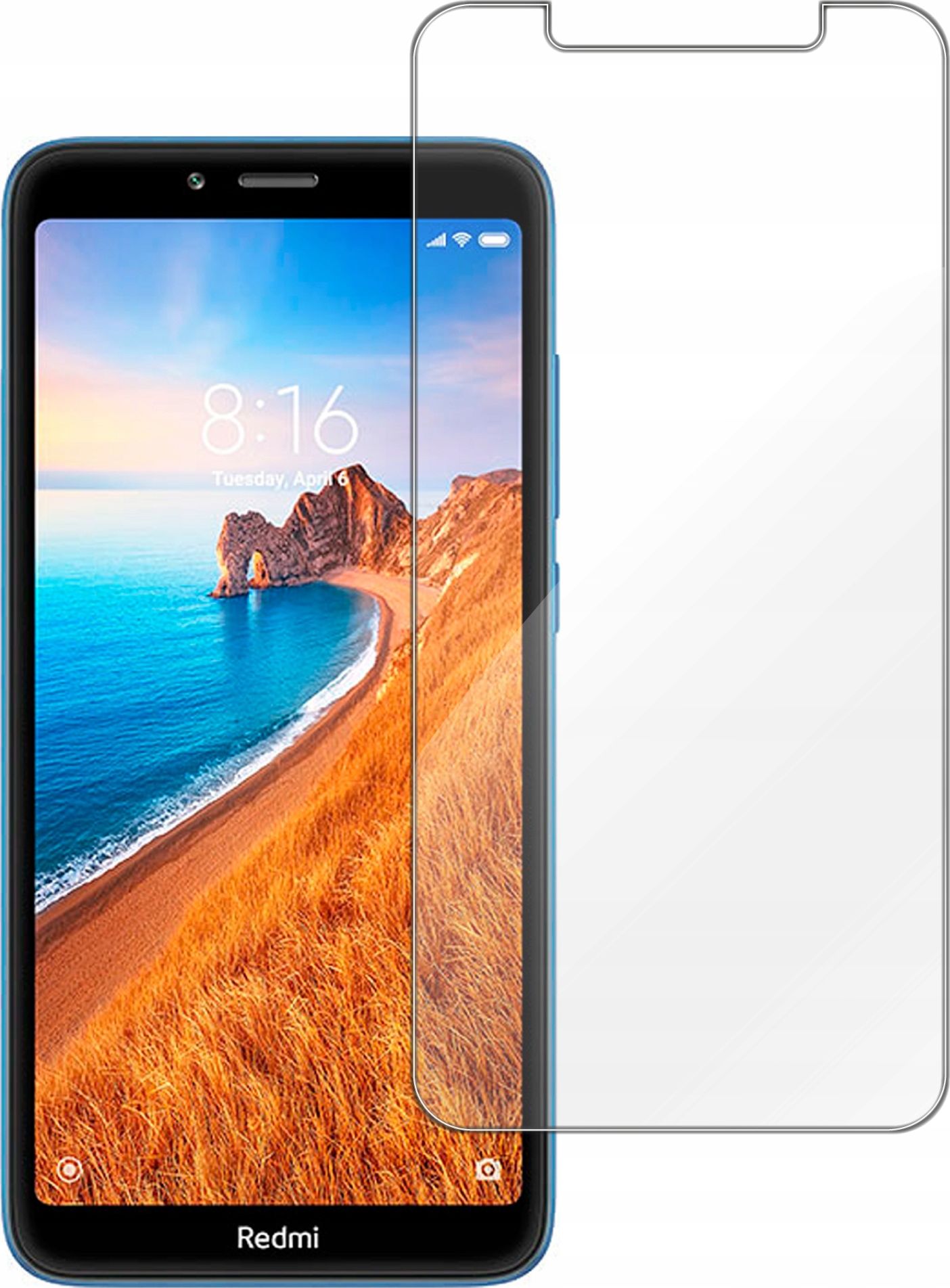 etumi Szkło Hartowane Do Xiaomi Redmi 7A Szybka Na Ekran Szkiełko Ochronne Na Ekran Twarde Płaskie Przód / Ochrona Matrycy Telefonu Glas0016