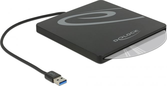 Kieszeń Delock 5.25″ Slot-in Slim SATA 9,5 / 12,7 mm do USB 3.0 (42604)