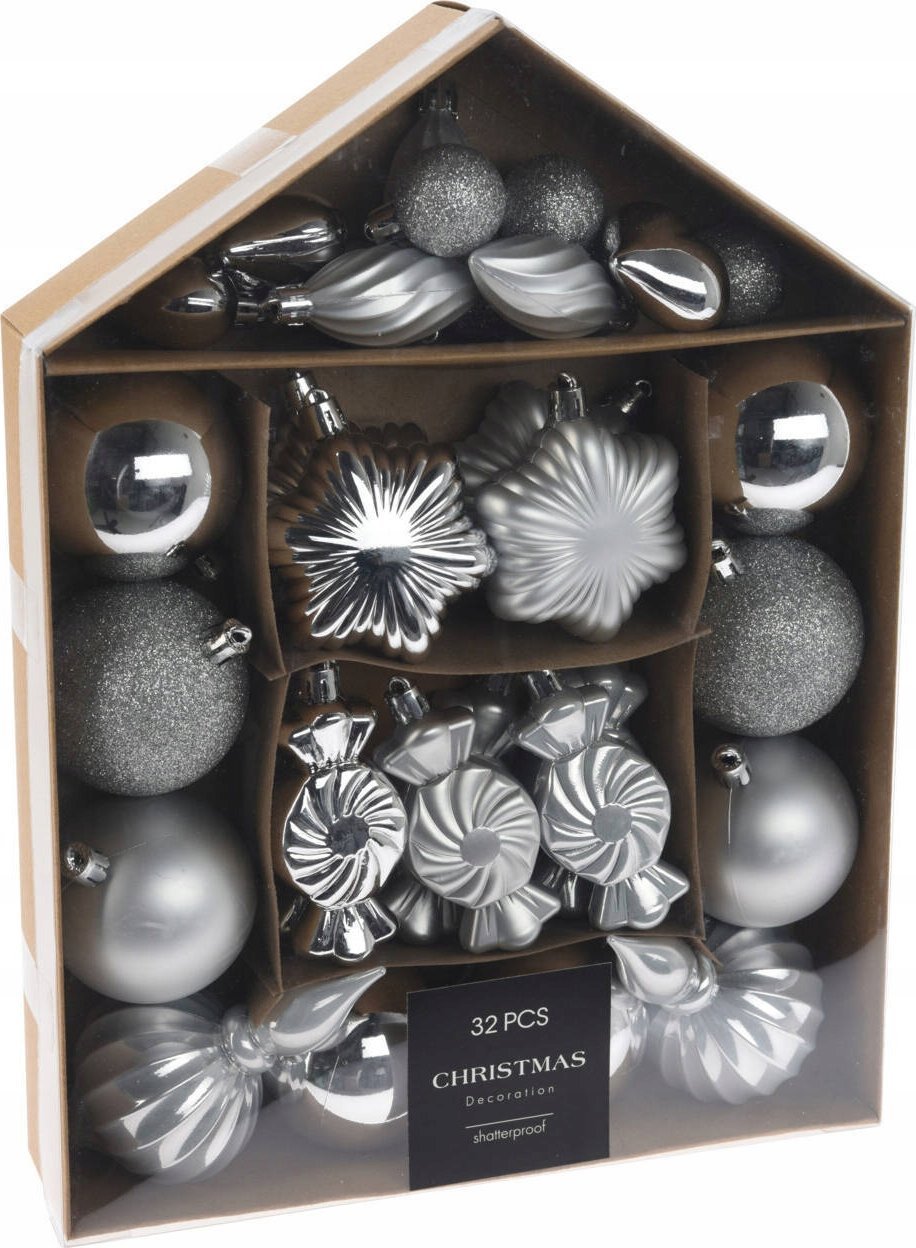Home Styling Collection Zestaw bombek w różnych kształtach, 32 szt.