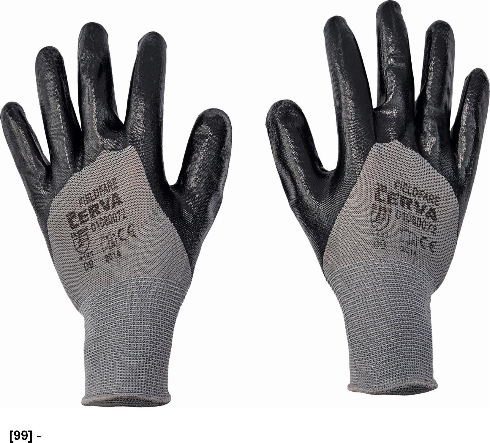 CERVA FIELDFARE - rękawice mechaniczne powlekane 10