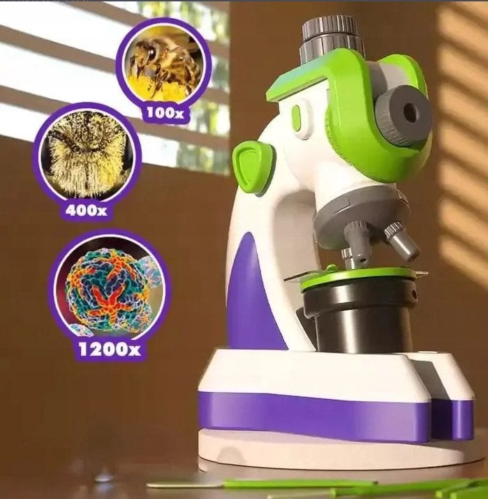 Mikroskop 2w1 fioletowy + projektor