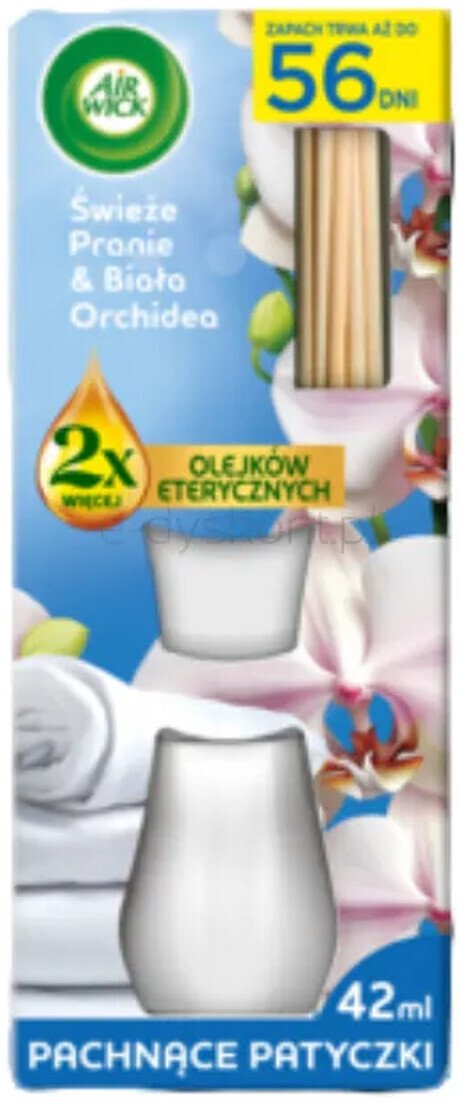 Air Wick Patyczki Zapachowe Świeże Pranie & Biała Orchidea 42ml