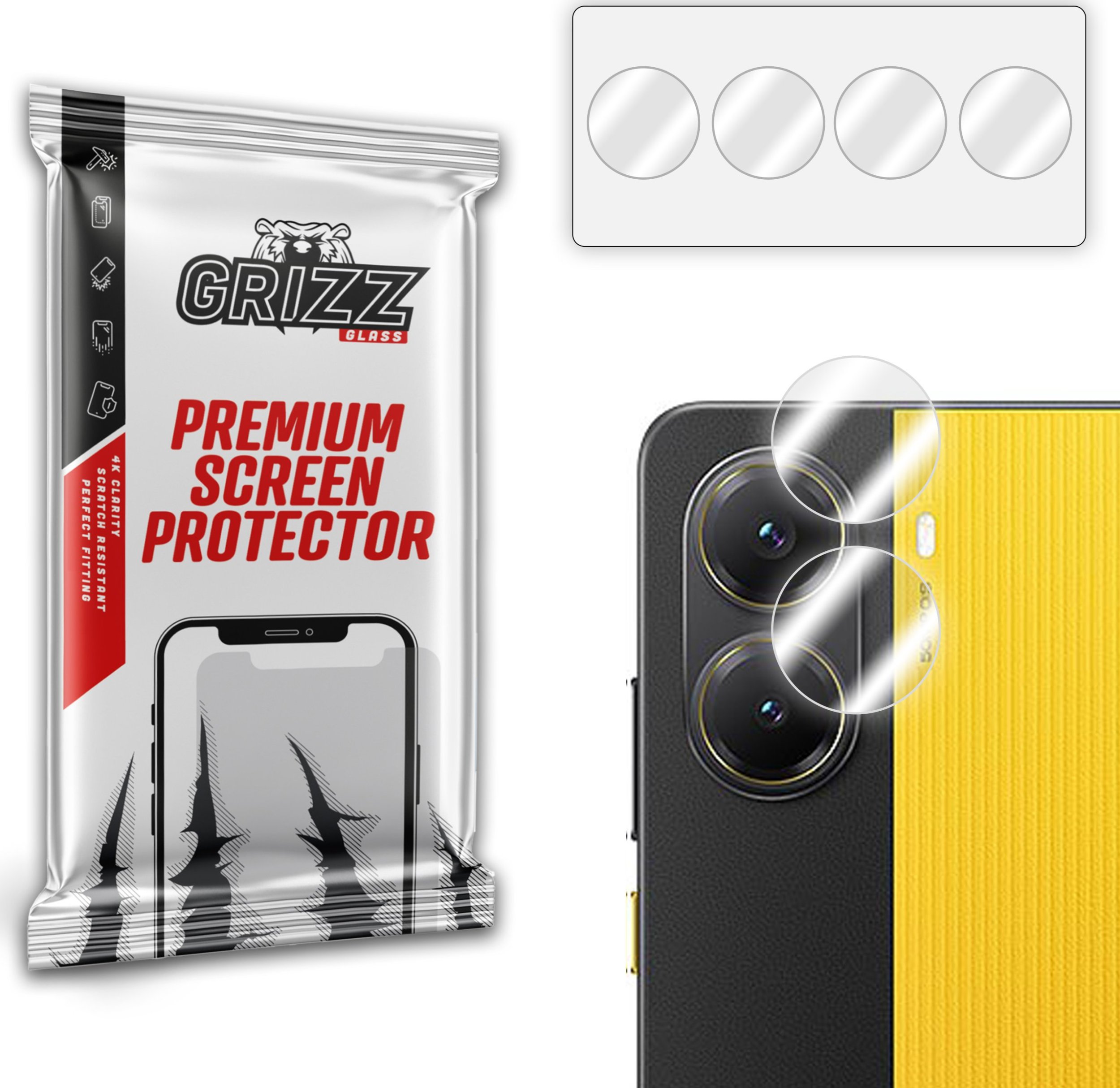 Szkło na aparat GrizzGlass HybridGlass Camera do Xiaomi Poco X7 Pro