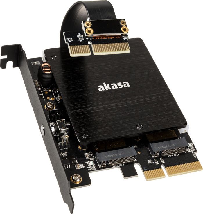Akasa Adapter na 2 dyski M.2 - 2x PCI-E (AK-PCCM2P-04)
