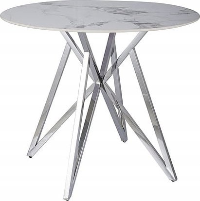 Signal STÓŁ MURANO BIAŁY/ CHROM STELAŻ FI90