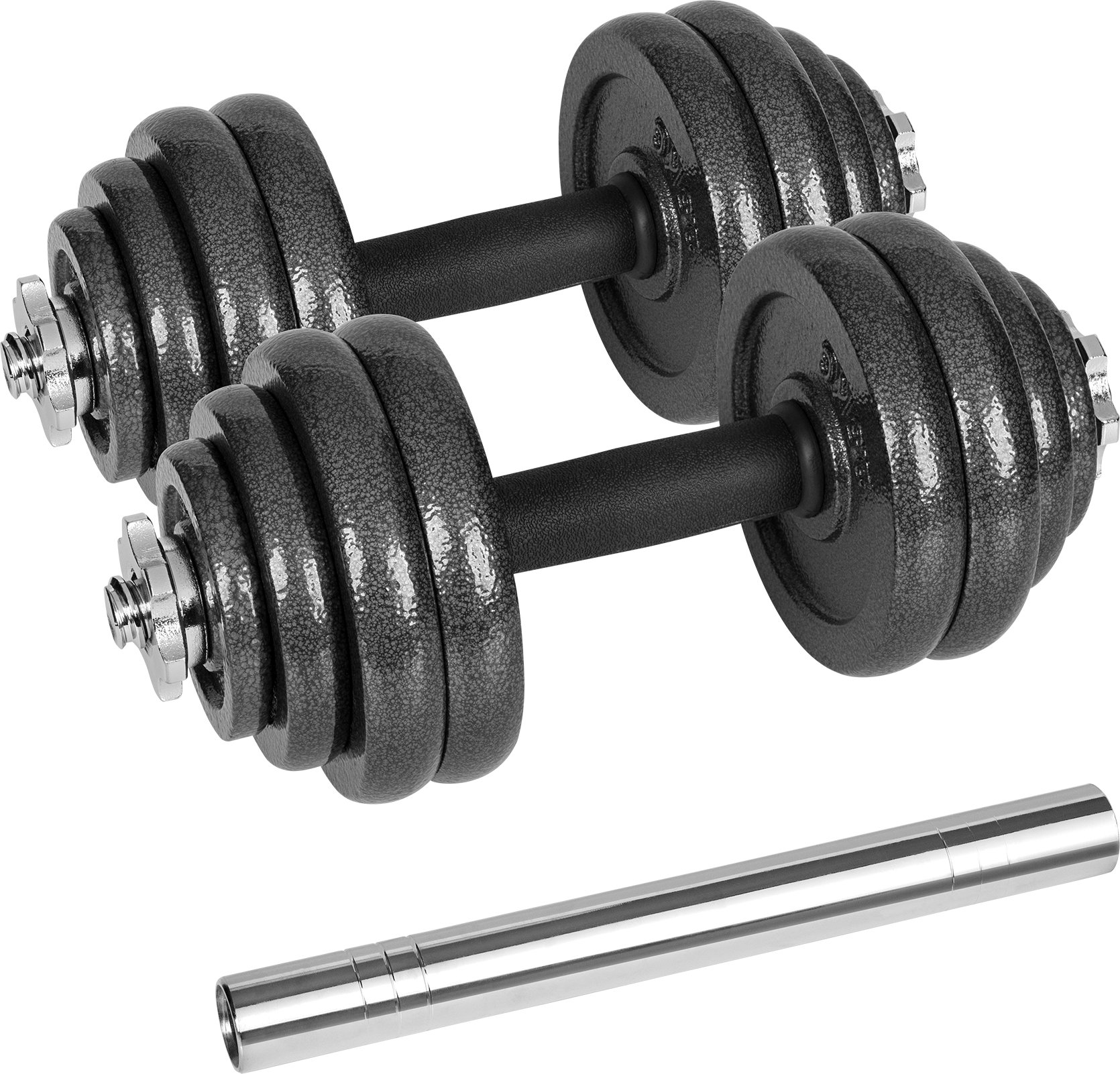 Hantle żeliwne regulowane w walizce z gryfem, zestaw 30kg REBEL ACTIVE