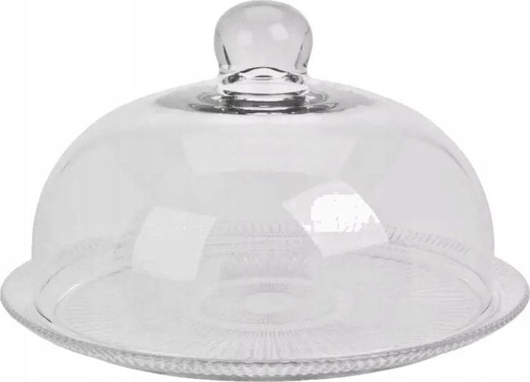 Excellent Houseware Szklana patera na ciasto z kloszem, Ø 30 x 17 cm