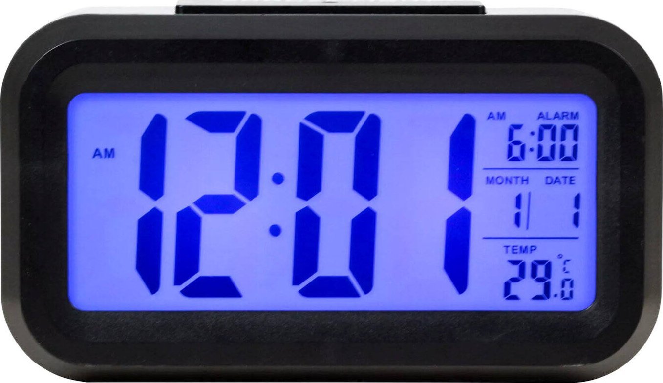 Perfect Budzik Perfect 13701 czarny termometr automatyczne podświetlenie .