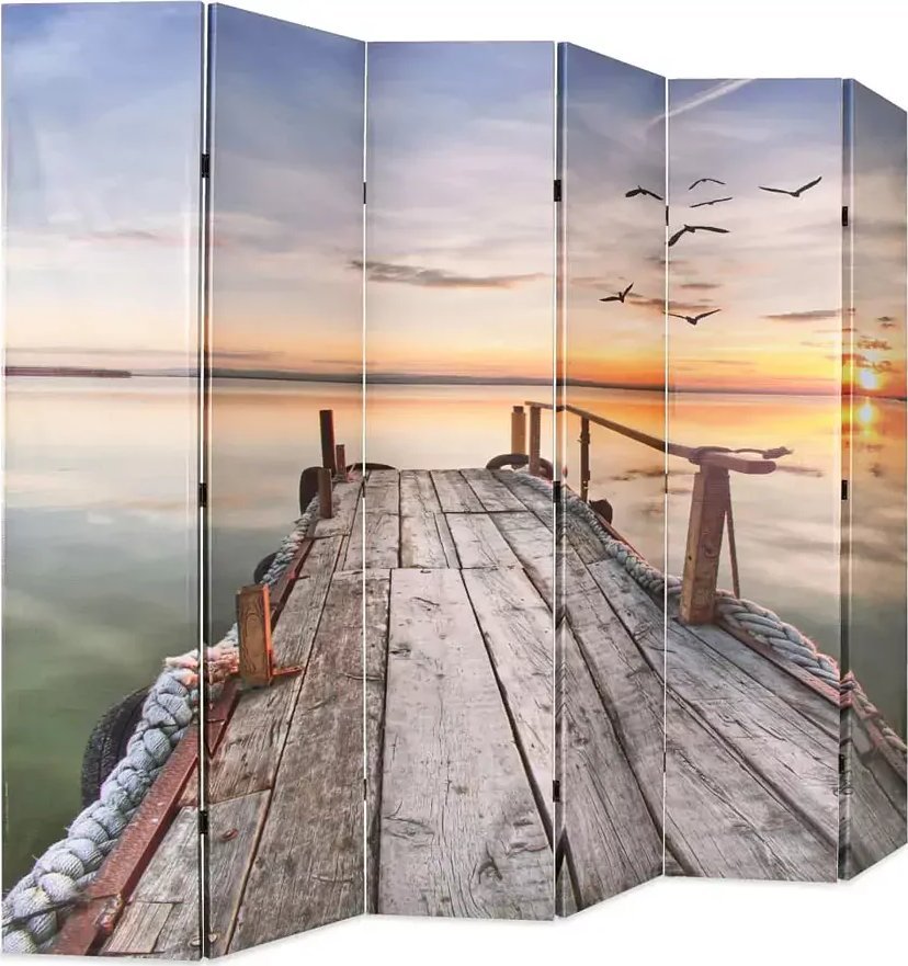 Elior Wewnętrzny parawan z nadrukiem jeziora - Wibi 4X 228 x 170 cm