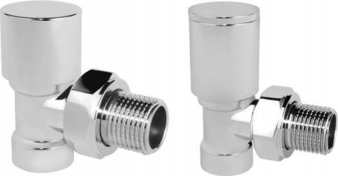 IDMAR Zestaw zaworów grzejnikowych kątowy chrom