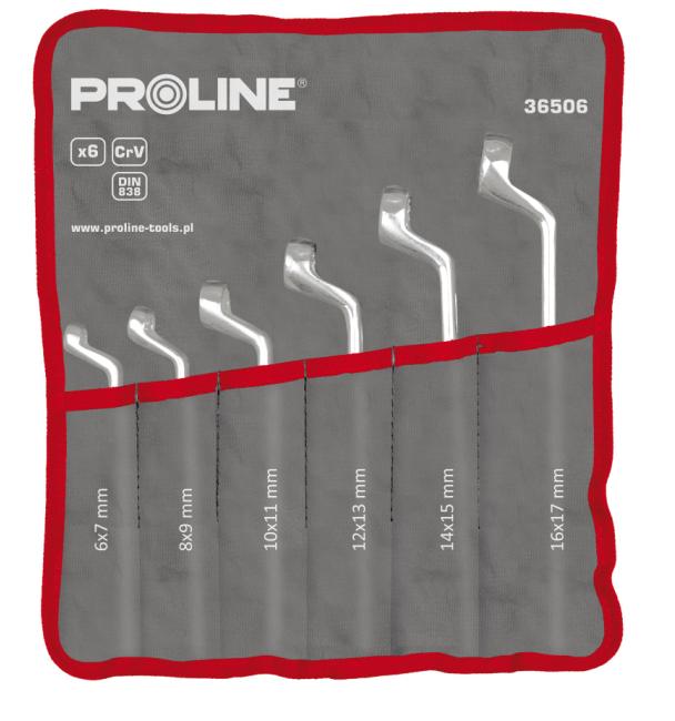 Pro-Line Zestaw kluczy oczkowych odgiętych 6-32mm 12szt. (36512)