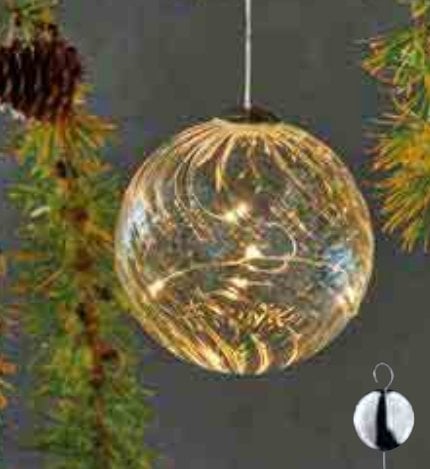 Sirius Home Wave Ball, Light decoration figure, Transparent, Glass, 10 bulb(s), LED, Yellow