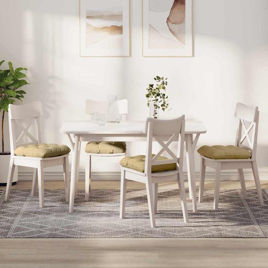 vidaXL Poduszki na siedziska 4 pcs Szary zielony 45 x 45 cm