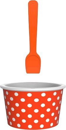 Zak!designs Zak! - Miseczka na lody, pomarańczowo-biała