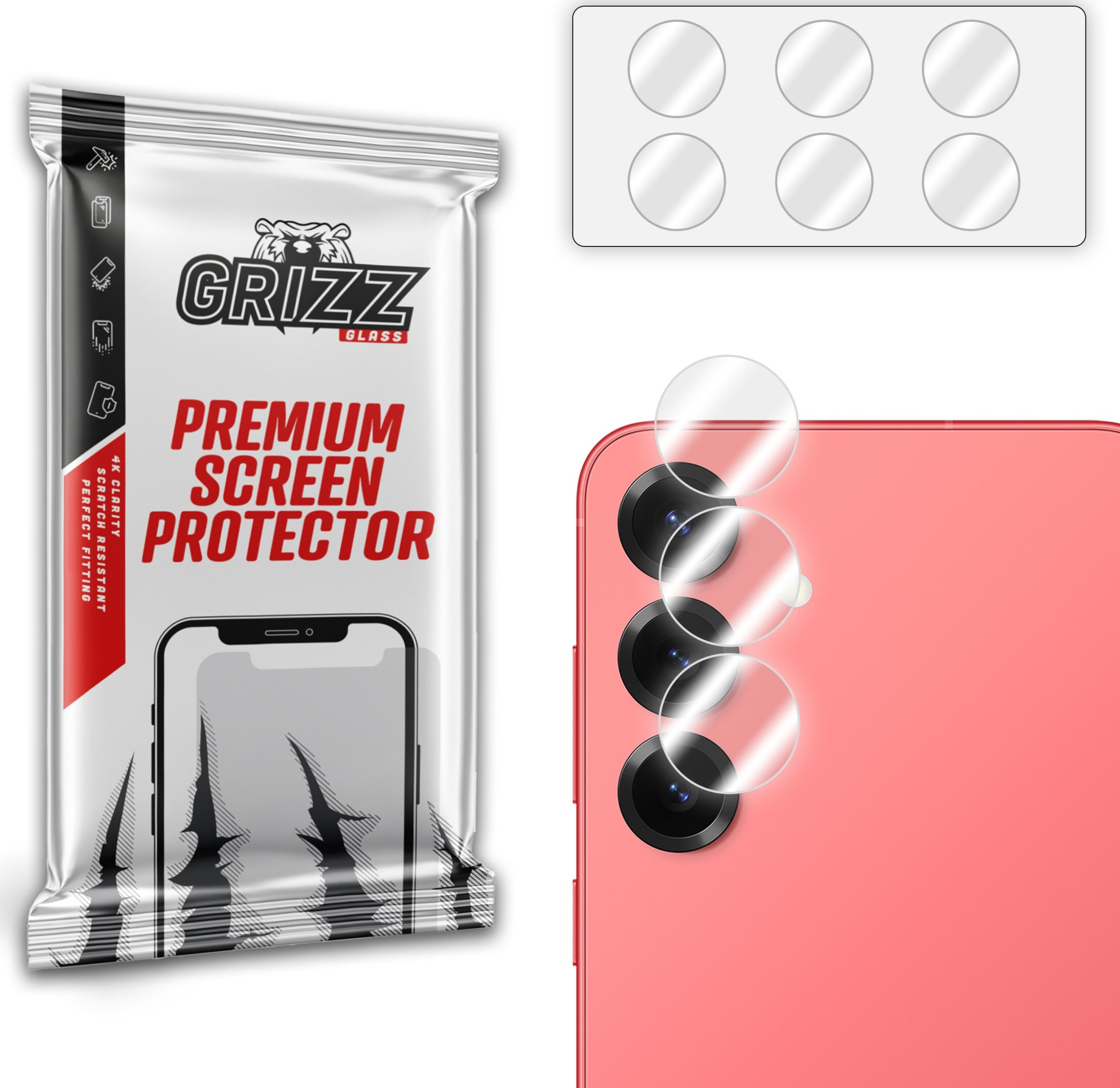 Szkło na aparat GrizzGlass HybridGlass Camera do Samsung Galaxy S25