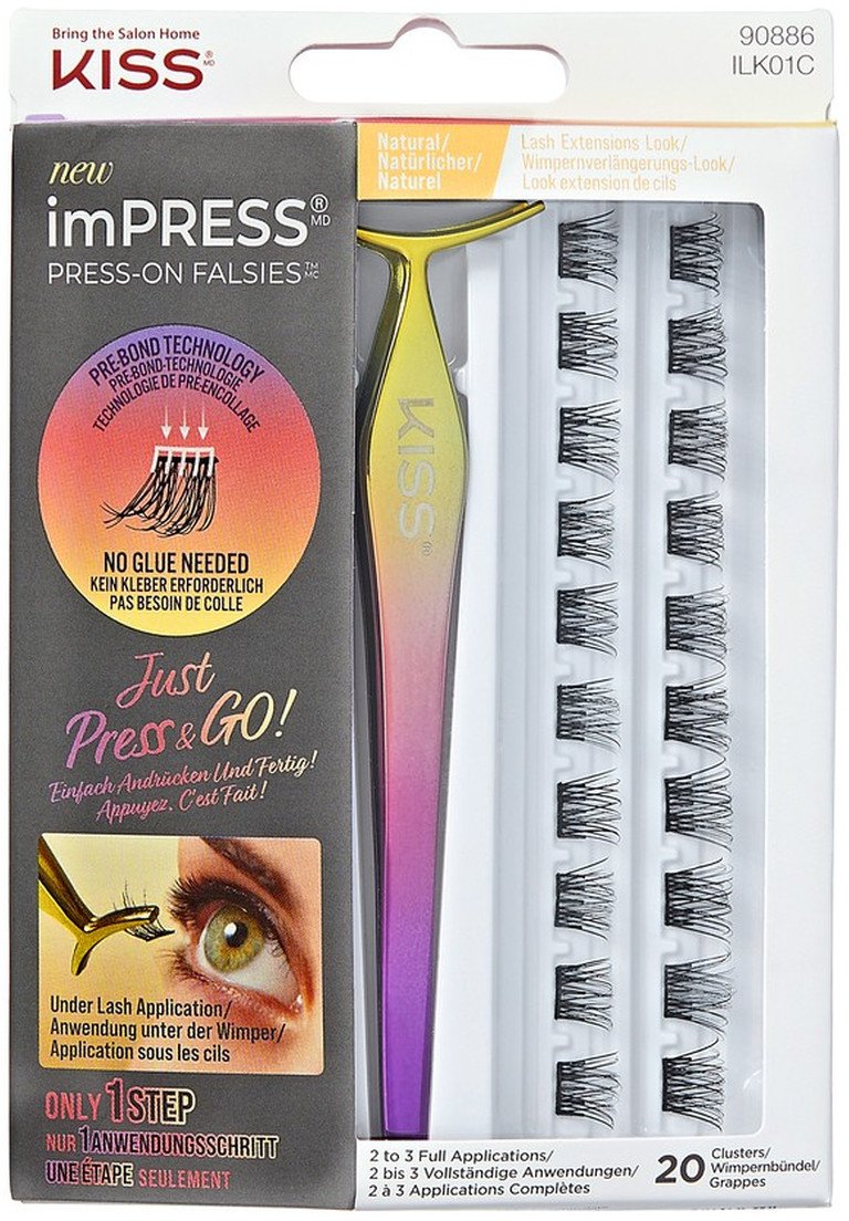 Kiss Kępki sztucznych rzęs impress-lash kit 01 1op.