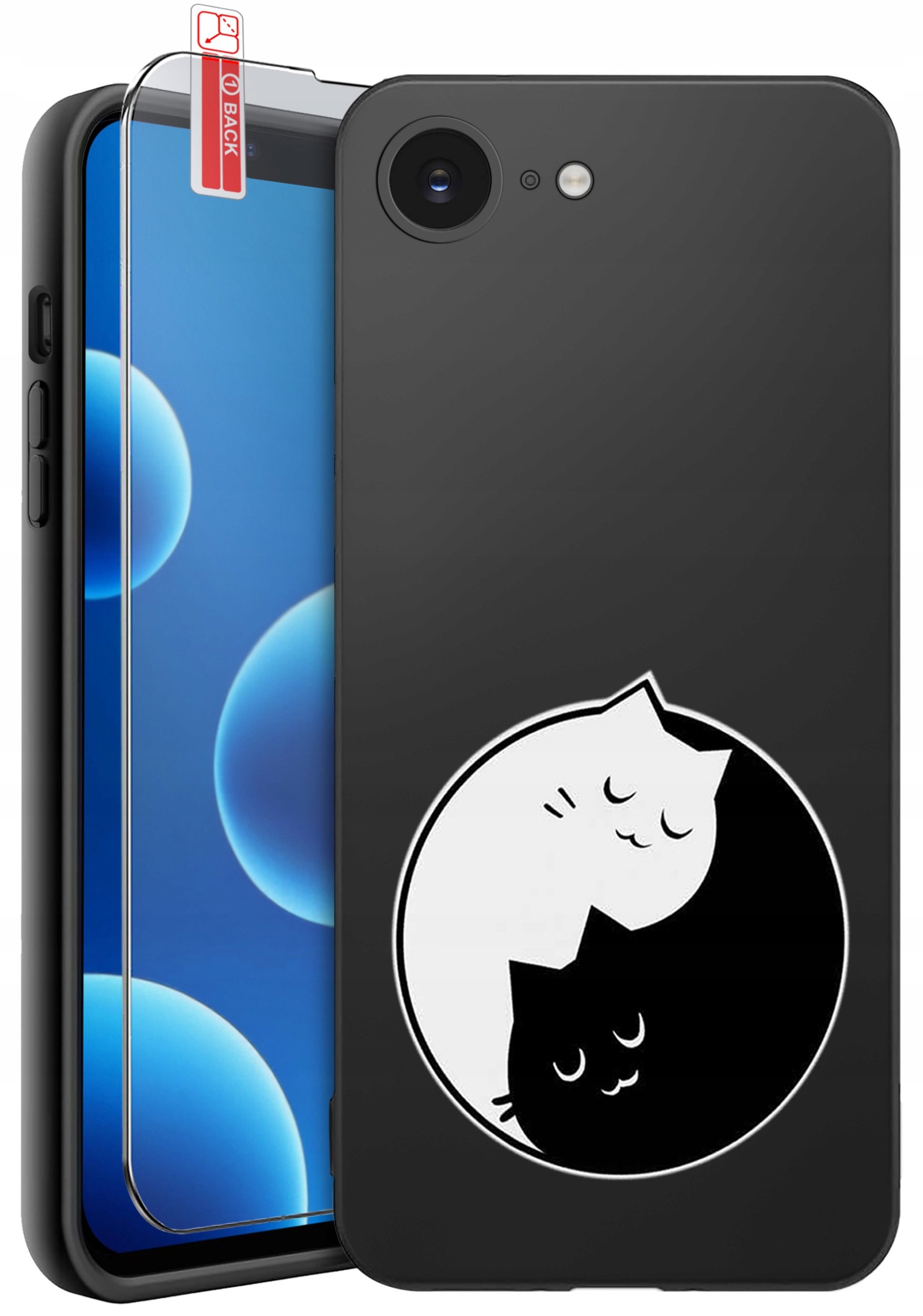 ETUI do iPhone 16e | WZORY | SILIKONOWE MATT CASE + SZKŁO 9H