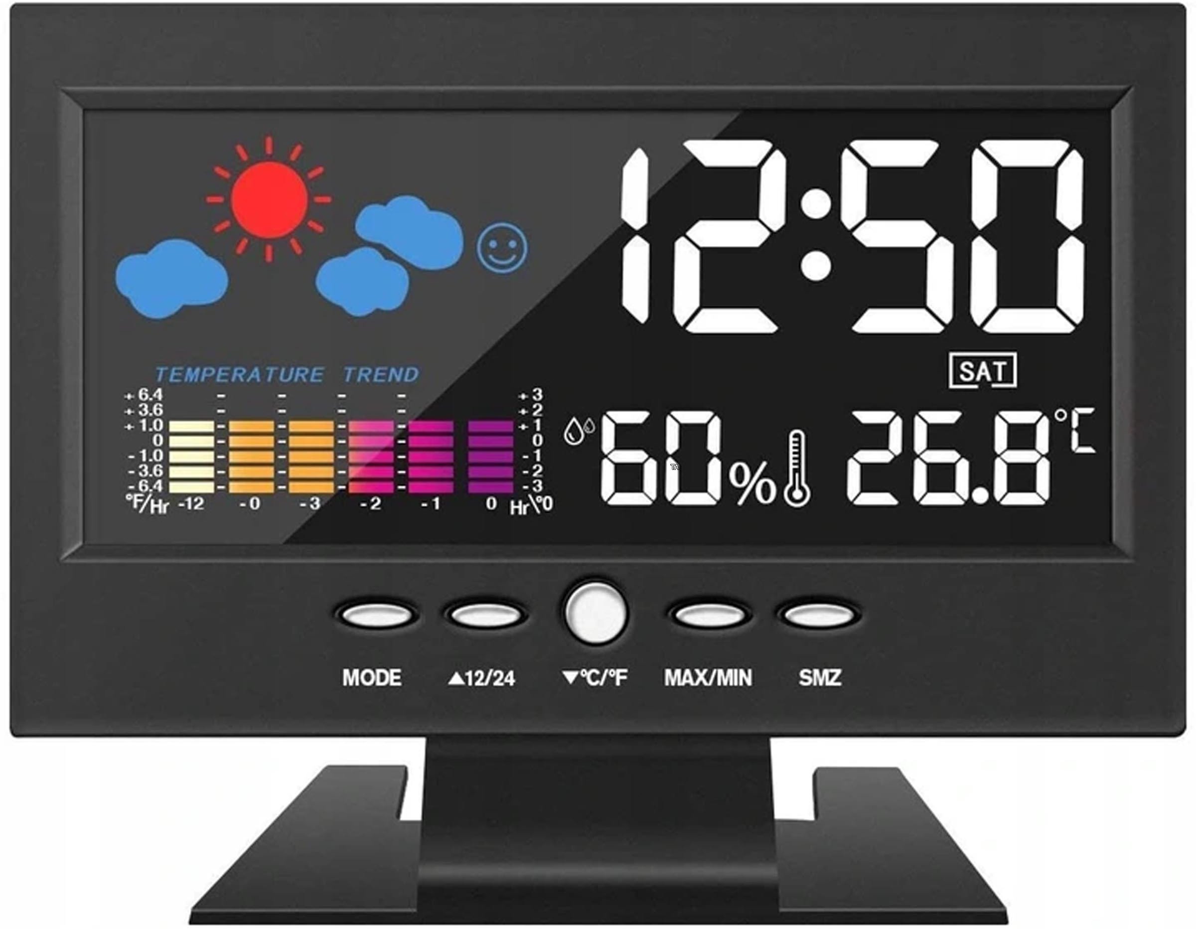 Stacja pogodowa R18C STACJA POGODY ZEGAR KALENDARZ MONIT