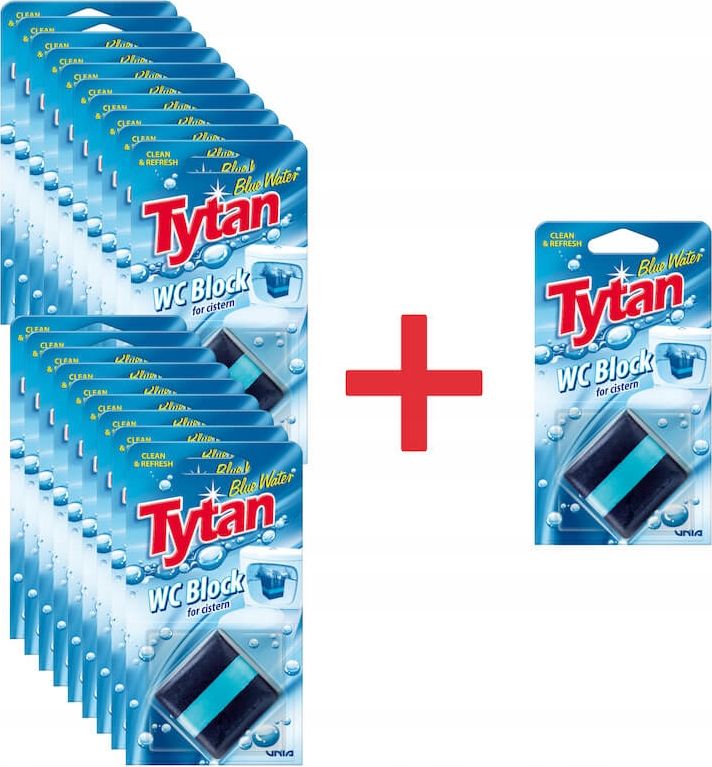 Tytan 20szt KOSTKA DO SPŁUCZKI BARWIĄCA WODĘ TYTAN WC50g