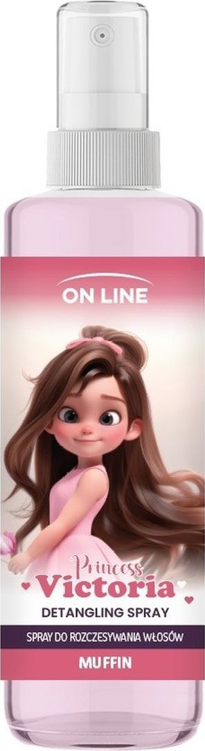 On Line Kids Princess victoria spray do rozczesywania włosów-muffin 200ml