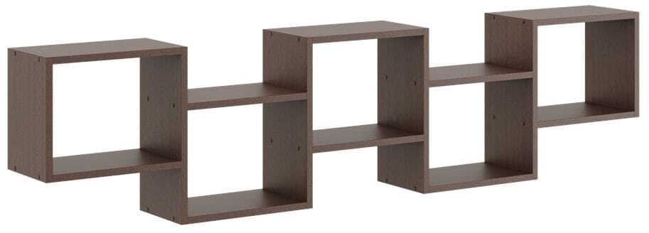 Półka ścienna, wisząca, regał, 186x18x44 cm, wenge, mat