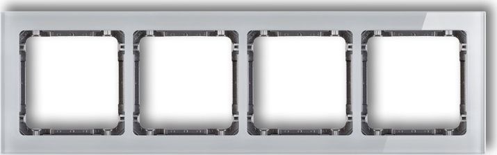 Karlik Ramka Deco poczwórna szary efekt szkła spód: grafitowy (15-11-DRS-4)