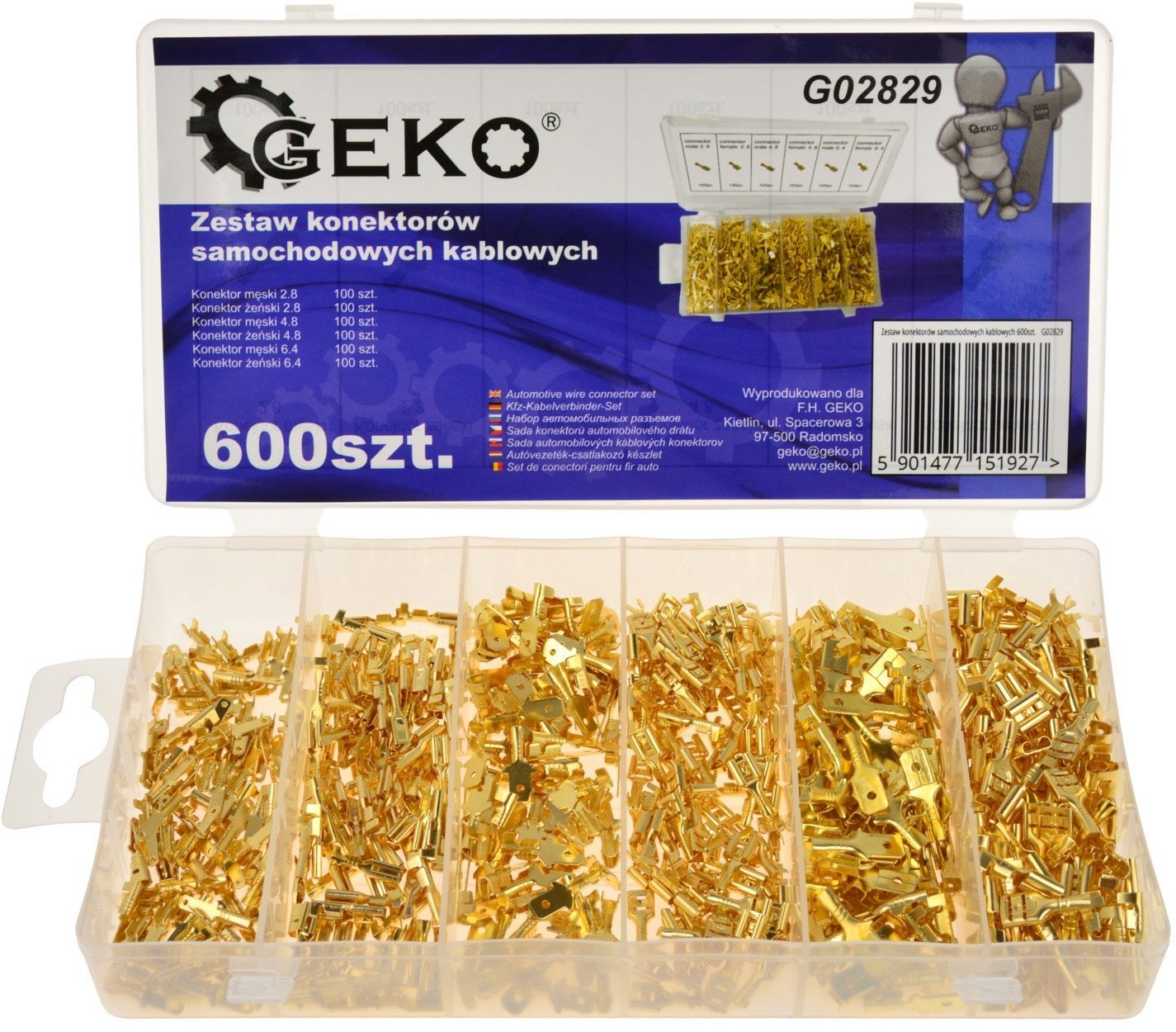 Zestaw konektorów samochodowych kablowych 600szt.(20)