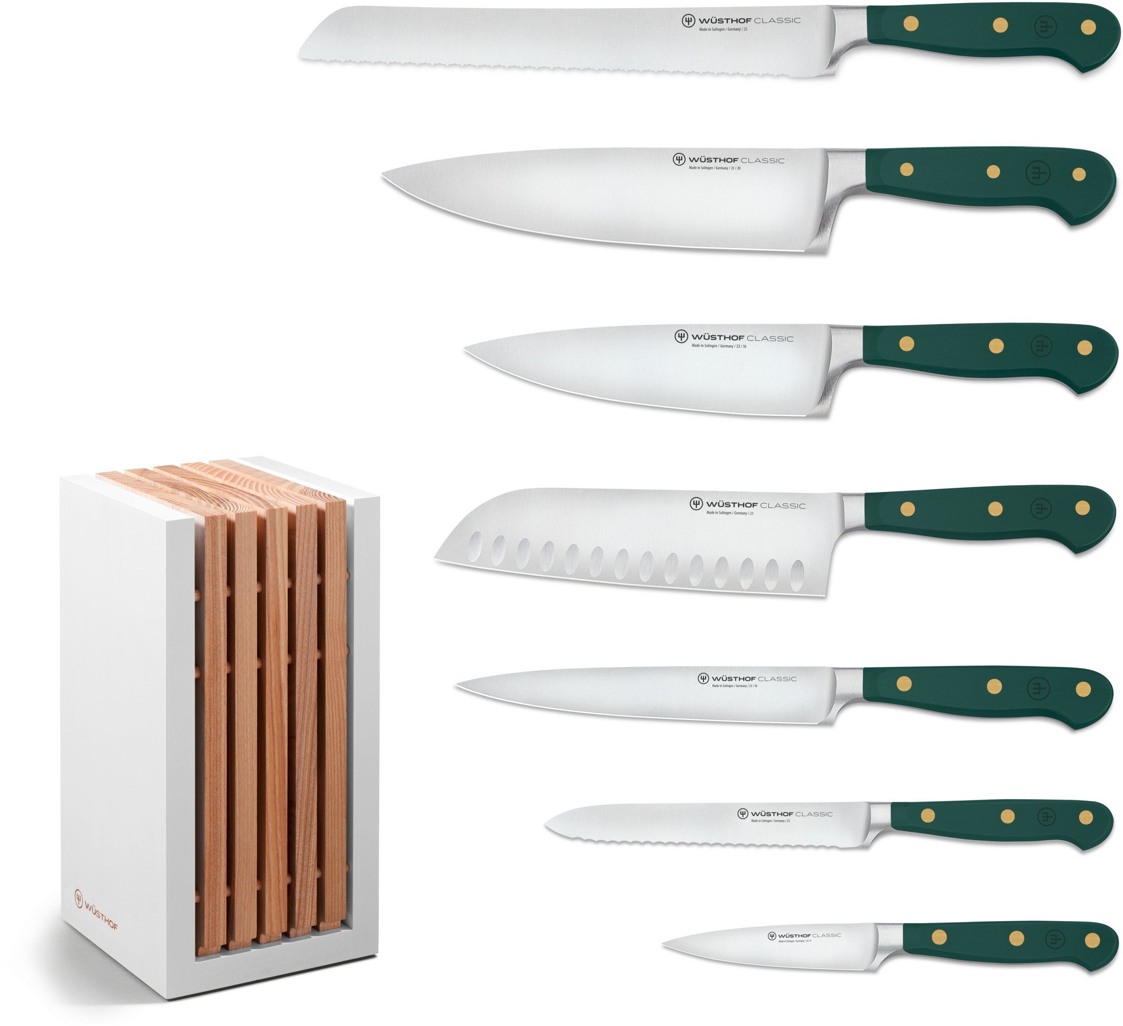 Wüsthof 1091770717 Classic Colour zestaw noży, 7 szt., fresh rosemary