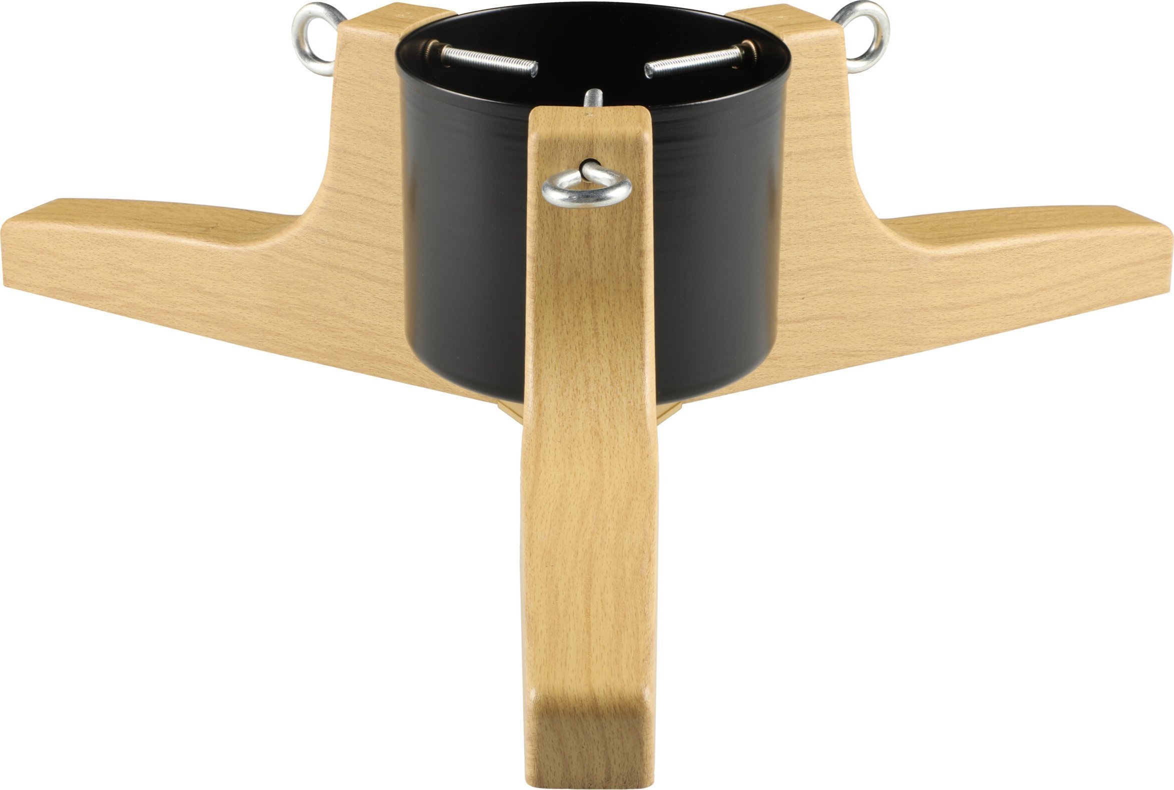 Wooden Christmas tree stand 319842, black, 62 x 16 cm