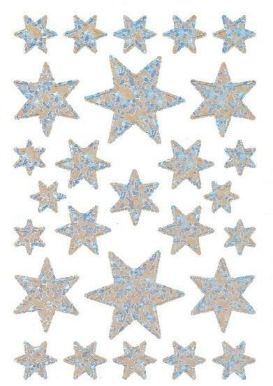 Naklejki gwiazdki srebrne