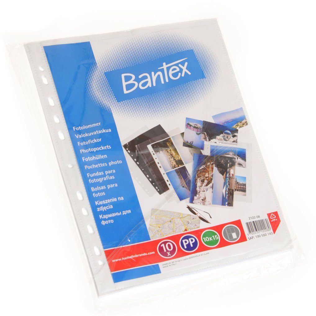 Bantex BANTEX Fotolommer 10x15 Hvid