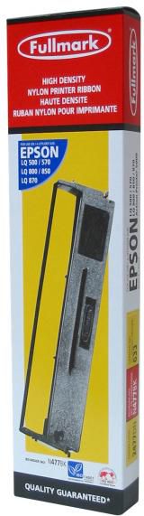 Fullmark Taśma do drukarki dla Epson LQ 200, 300, 400, 500, 550, 580, 800, LX 400, 800 czarna (N477BK)