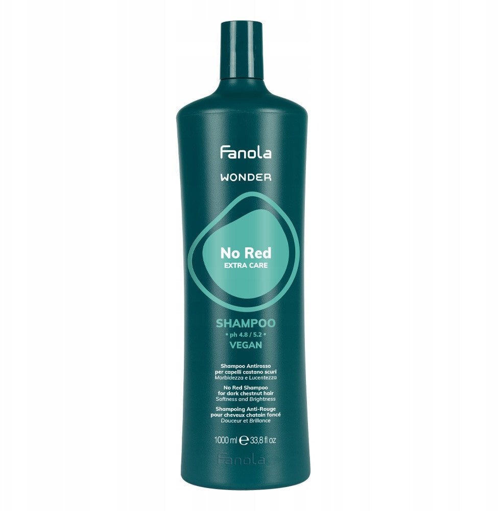 Fanola Wonder No Red Extra Care szampon neutralizujący czerwone tony 1000ml