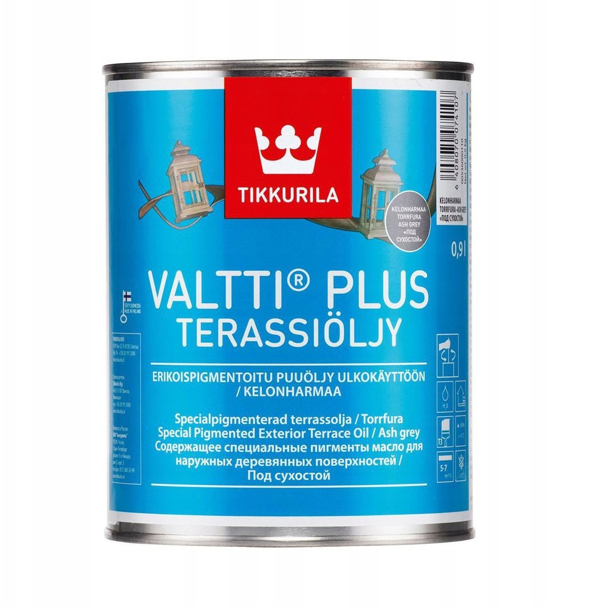 VALTTI PLUS TERRACE OIL 0.9L ASH GREY