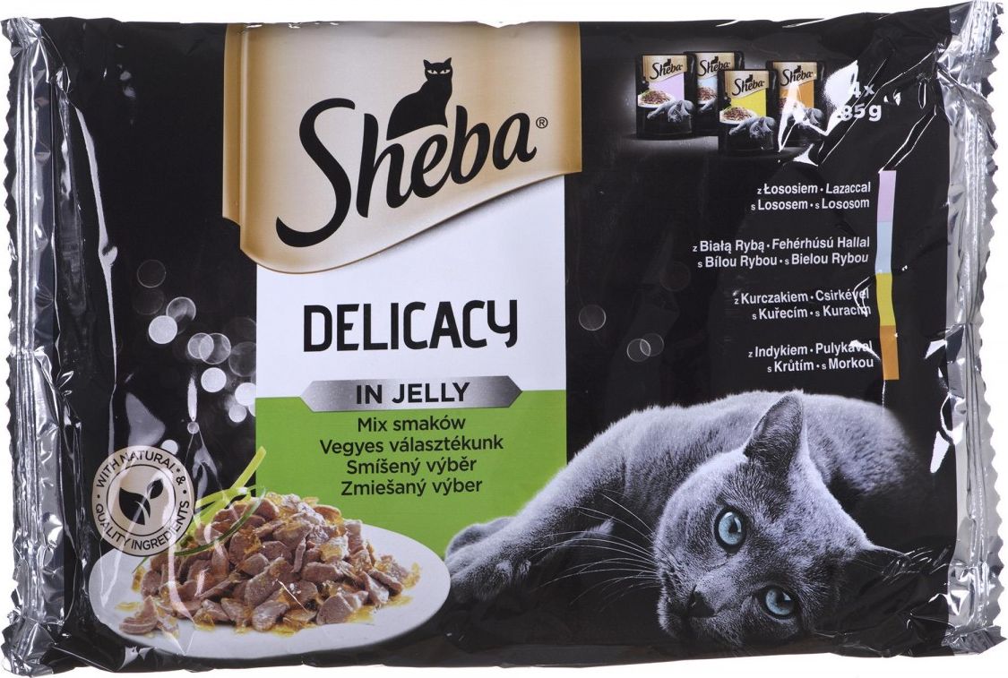 Sheba Sheba Delicacy Fine Flakes Mix Galaretka saszetki 4x85g