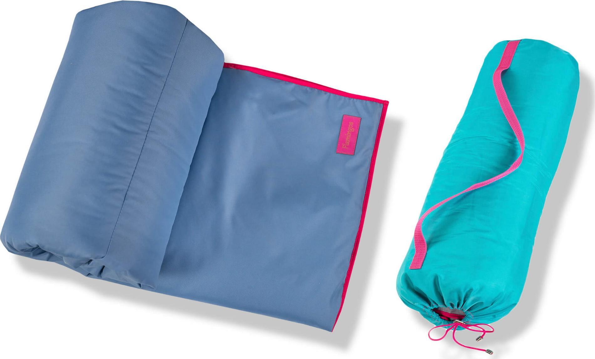 Flamingos Mata na plażę 78x180 Blue Red