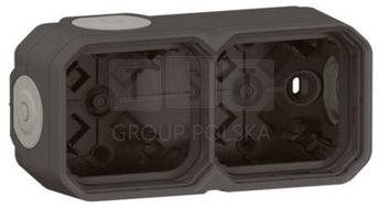 Legrand Plexo NEW 2fach Gehäuse 069602L horizontal u.vertikal anthrazit 1 (069602L)
