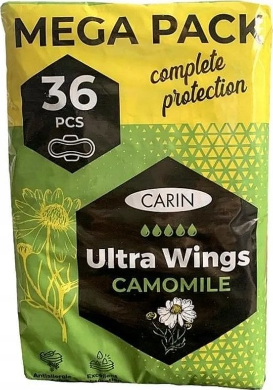 CARIN_Camomile Ultra Wings podpaski ze skrzydełkami 36szt