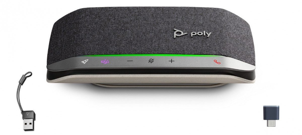Poly Sync 20+M - Smarte Freisprecheinrichtung - Bluetooth - kabelgebunden, kabellos - USB-A, USB-C - Schwarz - Zertifiziert fur Microsoft Teams