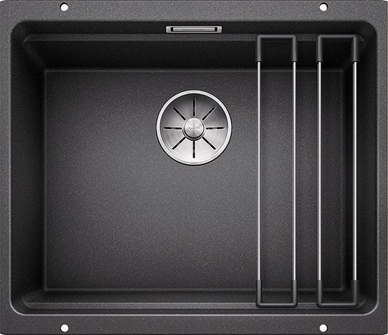 Zlewozmywak Blanco Etagon 500-U Silgranit antracyt z korkiem InFino + szyny (522227)
