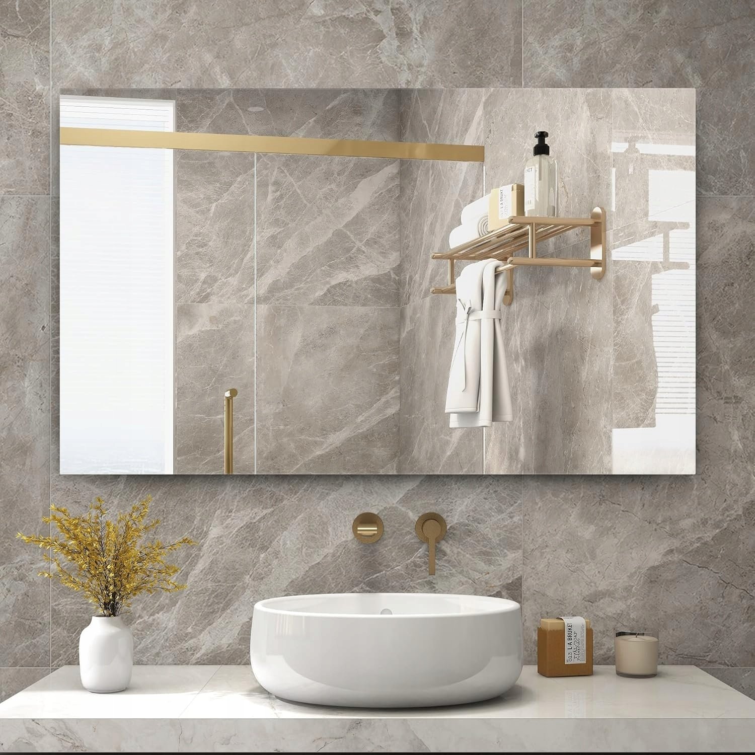 Grzejnik YRKE Lustro na podczerwień 580W 100x60cm elektryczne ogrzewanie