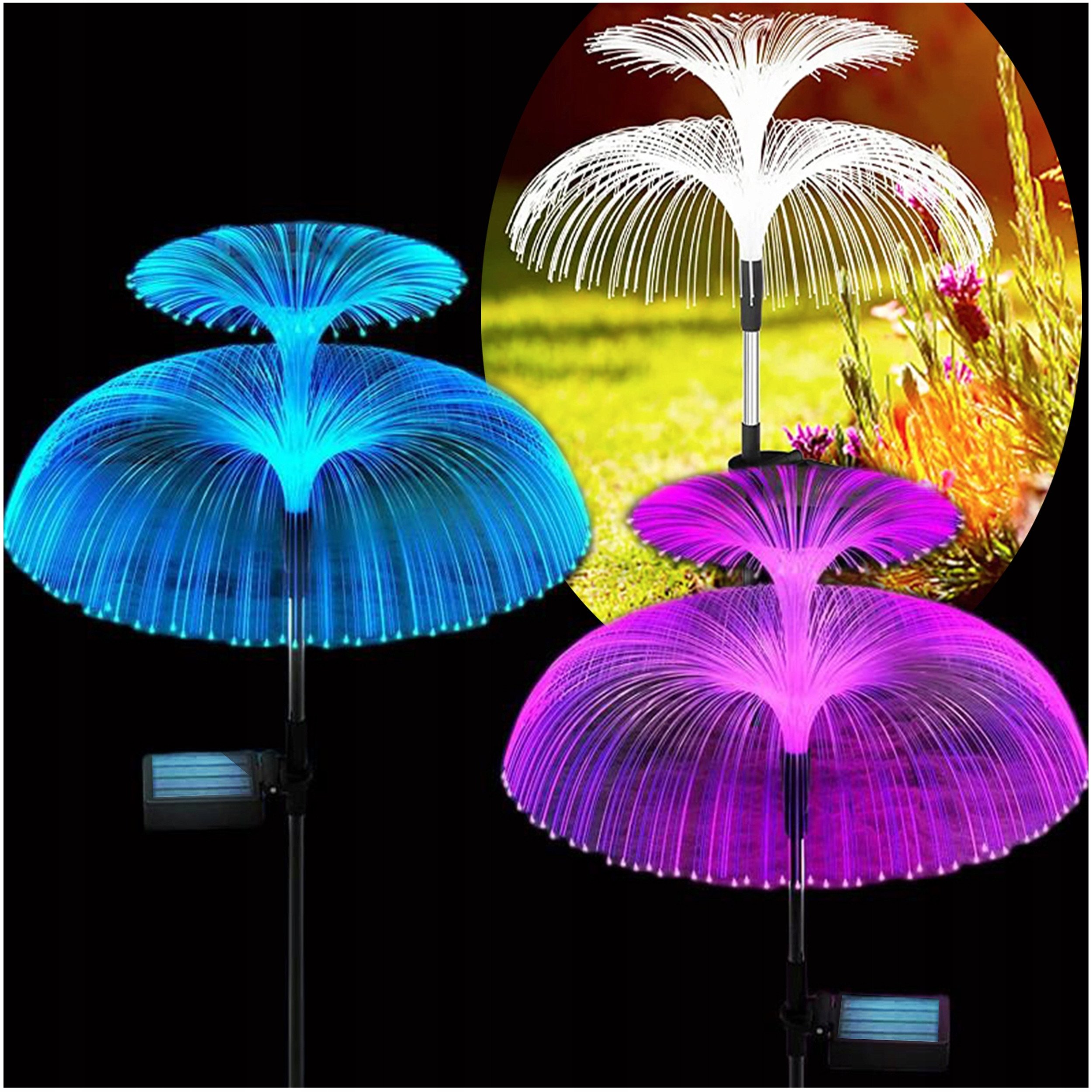 Q30F1 LAMPKI SOLARNE OGRODOWE MEDUZA 4 SZT