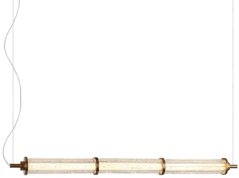 Lampa zawieszana Sanpo PND-26384-3-GD-CL LED 9W 3000K sopel przezroczysta